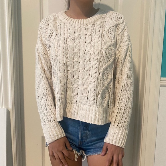 Garage Sweaters White Garage Knit Sweater Poshmark